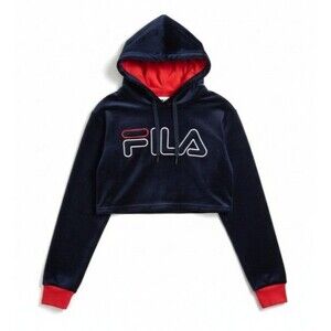 Fila Crop Velour Hoodie